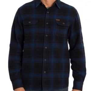 Orvis Men's Black & Blue Flannel Cotton Big Bear Heavyweight Shirt size large